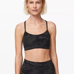 Used Lululemon Flow Y Bra! Incognito Camo Multi Grey! Size 8!